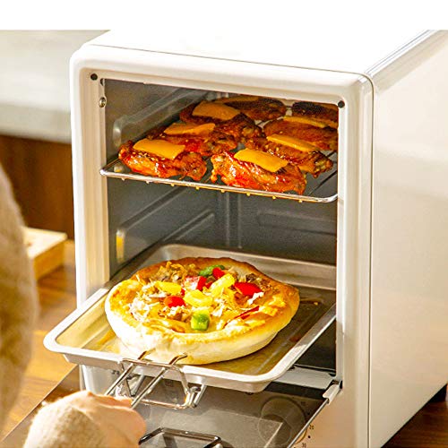 MAOMAOQUEENss Mini Horno De ConveccióN EléCtrico Temporizador De Tostadora De PanaderíA Vertical Galletas Pastel Pizza Pan MáQuina De Hornear De Desayuno Tostador EléCtrico MultifuncióN,Black