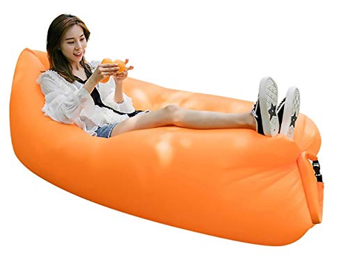 MASMAS Sofá Inflable Portátil Hamaca Hinchable Impermeable，Bolsa de Dormir, Cama Inflable Cómoda Tumbona para Viajes, Camping, Playa, Parque