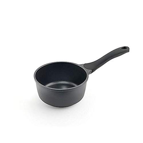 Metaltex XPERT-Cazo Aluminio Fundido, 16 cm, antiadherente ILAG 3 capas, Full Induction válido para todo tipo de cocinas, Negro