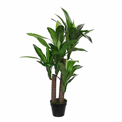 MICA Decorations 1026439 Dracaena en Maceta Verde – H110 X d60 cm Planta Artificial, Goma, Verde, 60 x 60 x 110 cm