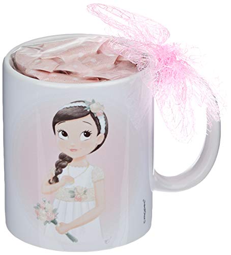 Mopec GD969.1 Taza Comunión niña romántica 7caramelos, 325 milliliters, Porcelana