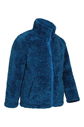 Mountain Warehouse Chaqueta Infantil de Forro Polar Yeti con Cremallera Completa - Ligera, de fácil Cuidado, cálida y Agradable - para niños y niñas - para el Invierno Azul Marino 2-3 Años