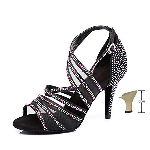 Mujeres Niñas Zapatos de Baile Latino Profesional Salón de Baile Moderno Rosa Chacha Jazz Sandalias con Punta Abierta Tacón 6CM / 7.5CM / 8.5CM / 10CM EU34-43