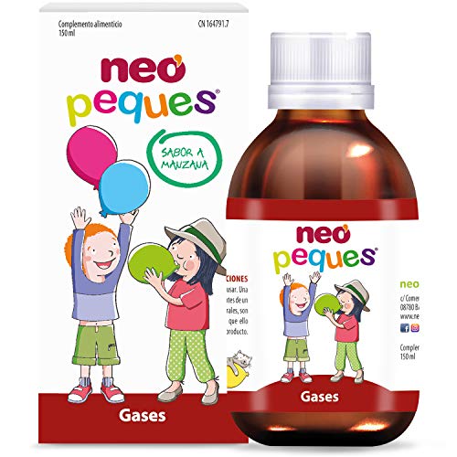 Neo Peques | Jarabe Infantil para Niños Gases 150ml | Con Manzanilla, Hinojo, Anís Verde y Alcaravea | Tomar 0,5 ml/kg de Peso Corporal | Dosis Diaria Máxima 20ml | Apto a Partir de los 12 Meses