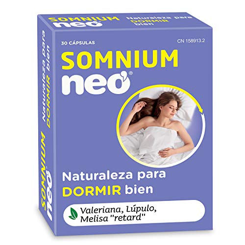 NEO | Somnium Complemento Alimenticio 30 Cápsulas | Con Valeriana, Lúpulo y Melisa | Microgránulo de Alta Biodisponibilidad | Para Dormir Bien y Favorecer un Sueño Reparador | Tomar 1 Antes de Dormir