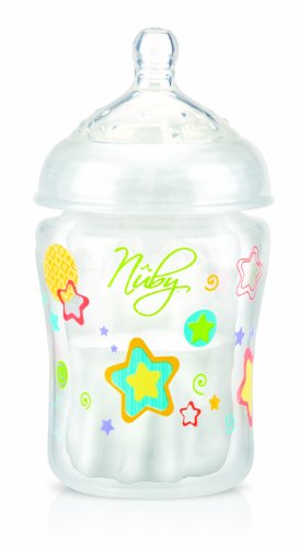 Nuby NT92466 - Biberón anticólicos de 180 ml y 5 bolsas preesterilizadas