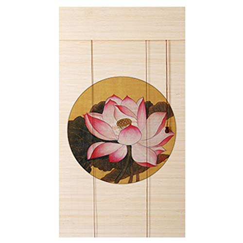 Nuevas cortinas de bambú con estampado de flores y pájaros de estilo chino, persianas enrollables de sombra, cortinas de partición decorativas de estudio de fondo de porche, varios tamaños para eleg