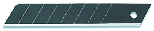 Olfa 115201 Cuchilla cutter troceable Excel Black 100x18mm, Negro, Set de 10 Piezas