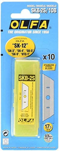 OLFA SKB-2/5B - Cuchilla Trapezoidal 72x17,5mm. Color Plateado - Espesor 0,6 mm