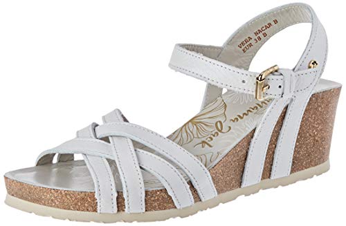 Panama Jack Vera Nacar, Sandalia con Pulsera Mujer, Blanco (Blanco B1), 37 EU