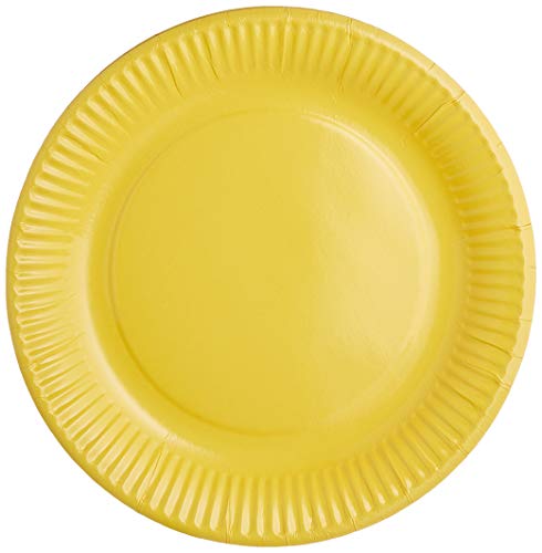 PAPSTAR 11978 50 – Plato de cartón (Redondo, diámetro de 23 cm, Amarillo