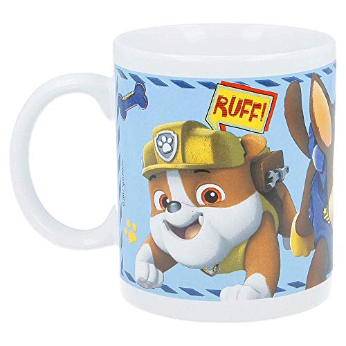 Paw Patrol Taza Ceramica 325ml en Caja de Regalo Patrulla Canina 'Boy Icons' (76726), No Aplica, Negro