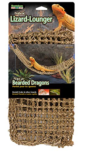 Penn-Plax Lagarto Tumbona, 100% Fibras de Junco Marino Natural para Anoles, Bearded Dragons, Geckos, Iguanas, y ermitaño Crabs Rectangular 7 x 29 cm