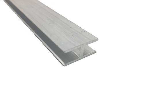 Perfil en H de aluminio, 12 mm x 40 mm x 8 mm x 2 mm x 2000 mm, 1000