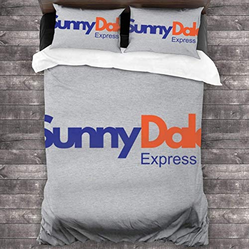 Qoqon Fed Ex Buffy Mix Sunnydale Express Juego de Cama de 3 Piezas Funda nórdica Juego de Cama Decorativo de 3 Piezas con 2 Fundas de Almohada