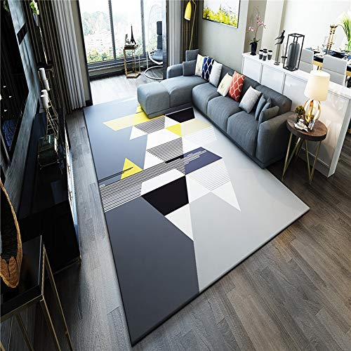 QUD Los Patrones geométricos de Color Gris con Estilo clásicos de la Cocina Alfombra, Urge Manta de área de Dormitorio Sala de Estar de la Nueva Manera de alfombras 7/13 (Color : D, Size : 80x120cm)