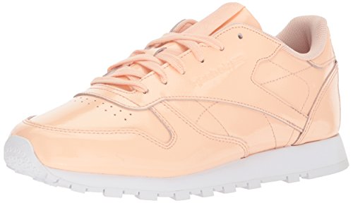 Reebok Zapatillas de satén CL LTHR para mujer, naranja (Polvo del desierto/Blanco 2), 38 EU