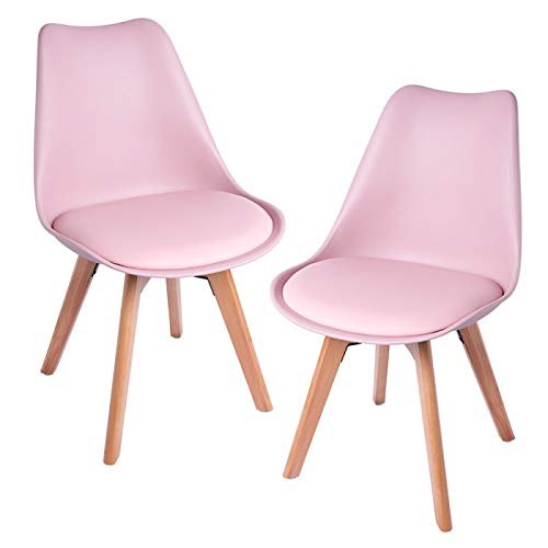 Regalos Miguel - Packs Sillas Comedor - Pack 2 Sillas Synk Basic - Rosa - Envío Desde España