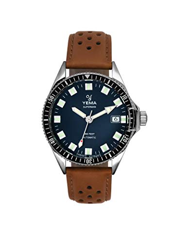 Reloj Yema de piel para hombre, color marrón