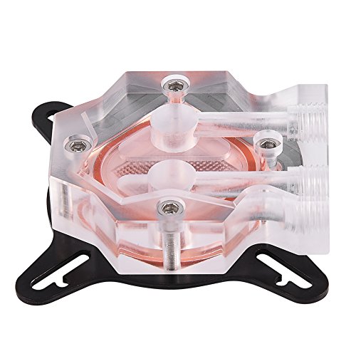 Richer-R Bloque de Refrigeración de Agua para GPU, Waterblock Liquid Cooler Base de Cobre 40MM