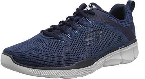 Skechers Equalizer 3.0, Zapatillas Hombre, Multicolor (NVY Black Mesh/PU/Trim), 45 EU