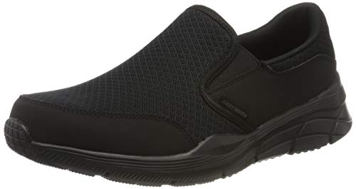 Skechers Equalizer 4.0, Zapatillas Hombre, Negro Negro Malla PU Negro Ribete Negro BBK, 39.5 EU