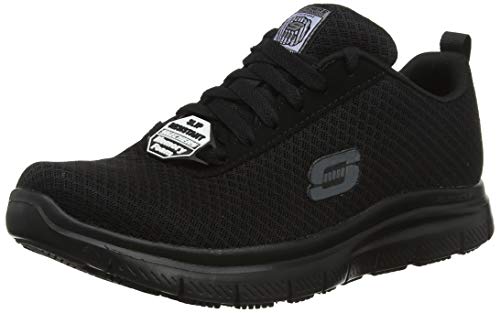 Skechers Flex Advantage-Bendon, Zapatillas Hombre, Negro (BLK Black Mesh/Water & Stain Repellent Treatment), 43 EU