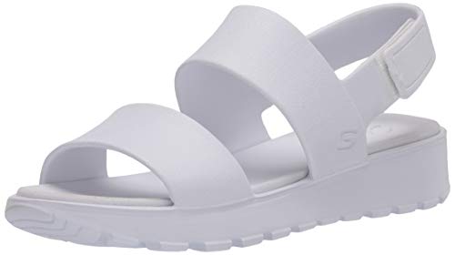 Skechers Footsteps-Breezy Feels, Sandalias de Talón Abierto Mujer, Multicolor (Wht Aqua Molded Eva), 40 EU