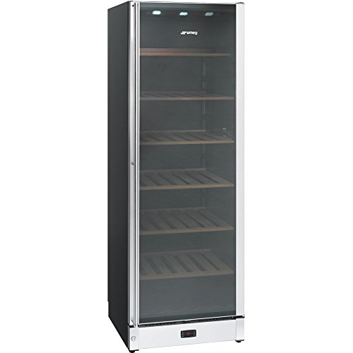 Smeg SCV115A Integrado Nevera de Vino Negro 0.75bottle(s) A - Enfriador de Vino (Independiente, Negro, Negro, 6 Shelves, 1 Door(s), Transparente)