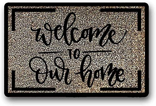 Solatman Welcome to Our Home Welcome Mat - Felpudo de bienvenida (45 x 75 cm)