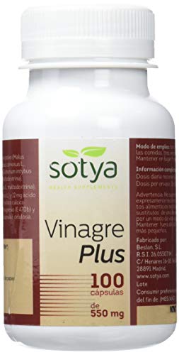 Sotya Health Supplements, Vinagre Plus, 100 Cápsulas, 55 g