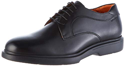 Stonefly Truman 1 Calf, Zapatos de Cordones Brogue Hombre, Negro (Nero 000), 45 EU