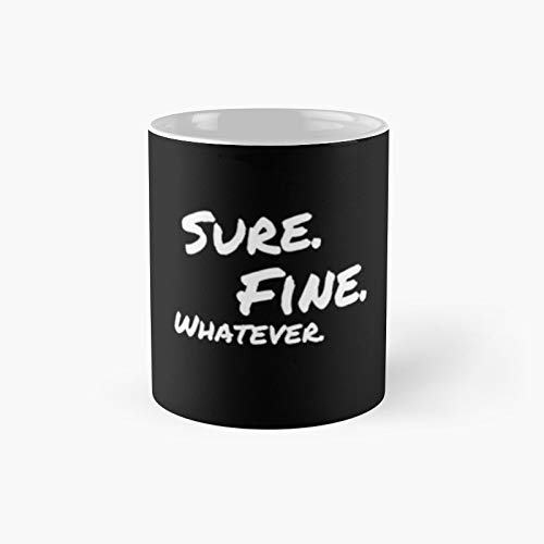 Sure Fine Whatever Iconic Scully Dana X Files - Taza clásica, diseño de texto con texto "Whatever Iconic Scully X Files"