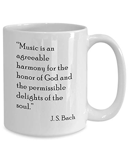 Taza de café con cita musical j s bach