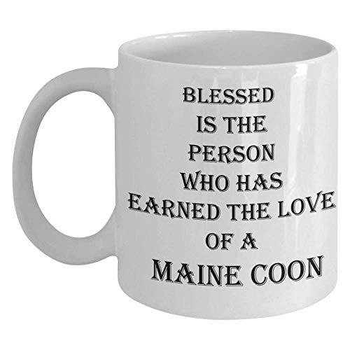 Taza de café de Maine - Taza para Mainee Coon Cat Lover Owner Adore - Para hombre Mujer Papá Mamá Colega Compañero de trabajo Mejor amiga Novia Novio - San Valentín Cumpleaños Navidad Aniversario Pres