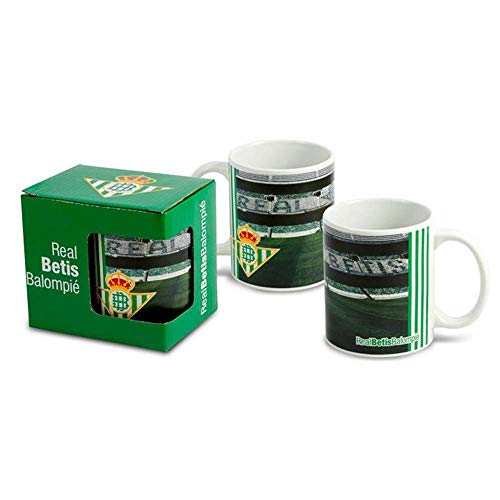 Taza de cerámica del Real Betis Balompie C.F. "Estadio" 1 unidad - 9.7 x 8 cm