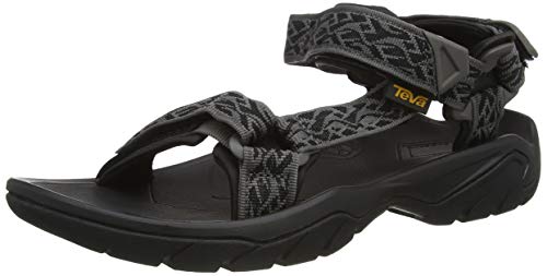 Teva Terra Fi 5 Universal, Sandalias de Punta Descubierta Hombre, Negro (Wavy Trail Black Wtbc), 42 EU