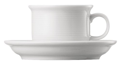 Thomas Trend Set de 6 Tazas Espresso y 6 Platos, 0,08 l, Color Blanco, Porcelana, 11.5 cm, 6 Unidades