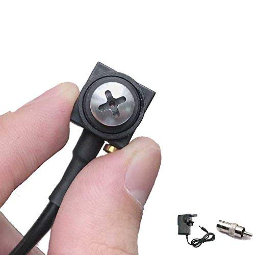 TPEKKA Mini Cámara Espía Oculta Mini Cámara Vigilancia HD 800TVL Portátil Botón Pequeño Pinhole Convertir BNC Cámara Espias de Tornillos Hogar Audio Coche para CCTV CAM DVR FPV FPV