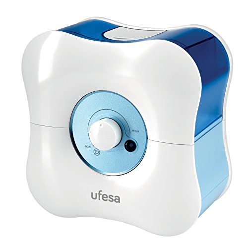 Ufesa HF3000 - Humificador, 30W, Capacidad del depósito: 1,7L, 8 h de Autonomía, Ajuste de la cantidad del vapor, Nivel sonoro: 26 dB