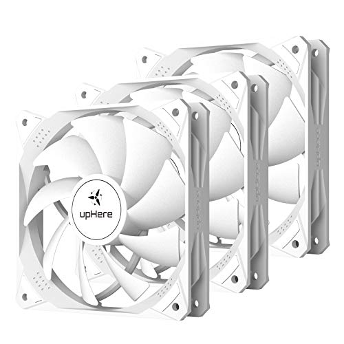 upHere Ventilador de 4 pines de 120 mm para PC, ventilador silencioso de alto rendimiento para refrigeración de PC, NT12044-3