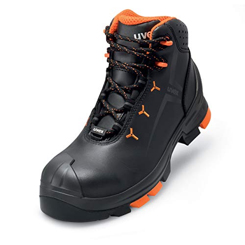 Uvex S3 SRC ESD - Botas de seguridad (2 unidades, talla 47), color naranja y negro