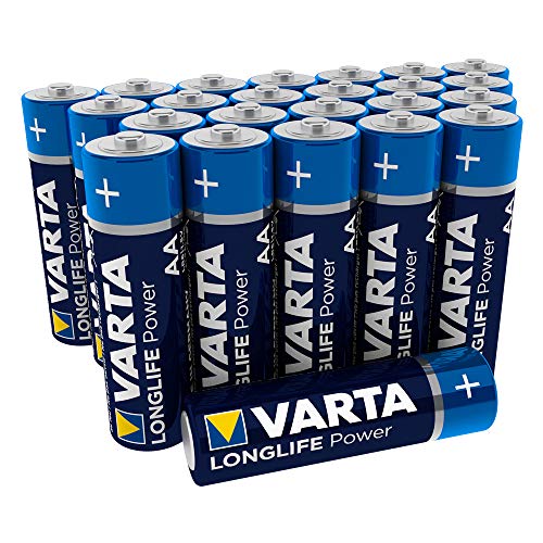 Varta De Pilas Alcalinas, Aa, Aa, Lr06, 1.5V De Alta Energía, Menor De La Caja (24-Pack)