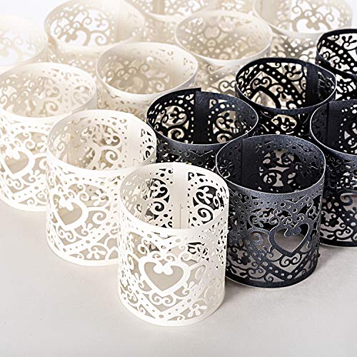 Velas de Luz de Té LED Velas Falsas Eléctricas con Envolturas de Portavelas de Papel para Velas de Té de Batería de LED para Decoración de Día de San Valentín Cumpleaños Boda Halloween (Estilo B)