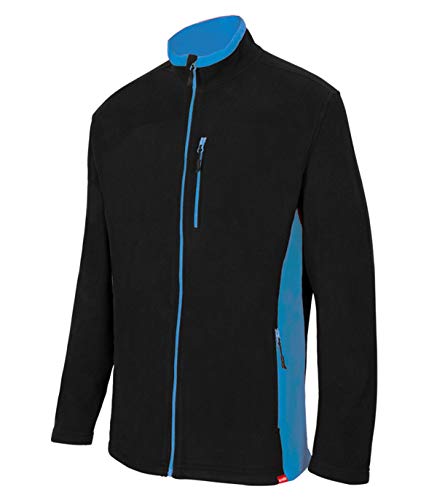 VELILLA - Chaqueta Polar Bicolor 220 gr/m2 201504 Hombre Negro-Celeste L