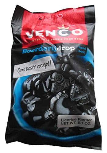 Venco Boerderij Drop hard Zout/Farm Licorice hard salty, 6.1 oz