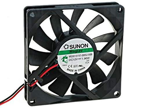 Ventilador de 80 x 15 mm ME80151V1 Sunon - A99 DC 12 V 3000 U/min 35dBA Vapolager 2 filamentos