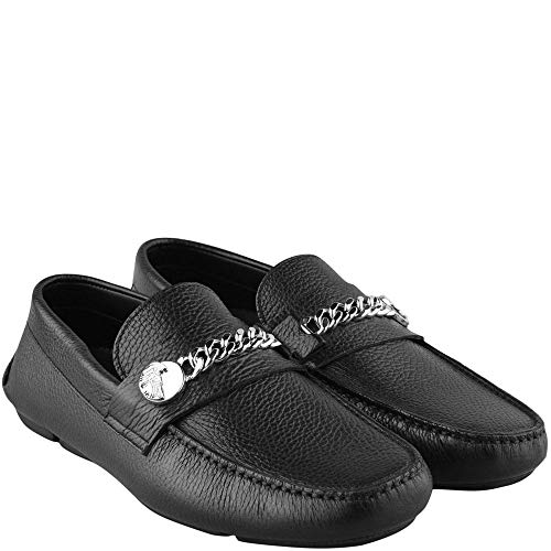 Versace Collection Mocasines de Logotipo de Cadena Versace Collection Medusa Black 6