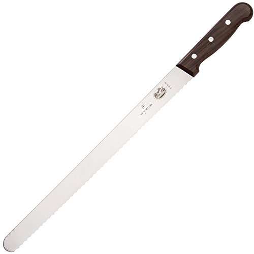 Victorinox 5.4230.36 - Cuchillo jamonero Hoja Ondulada Palisandro 36 cm (h.nr.)