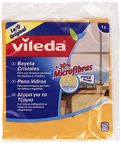 Vileda - Bayeta para cristales con 30% microfibras